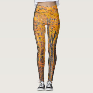 Leggings Impresionante bosque otoñal de oro