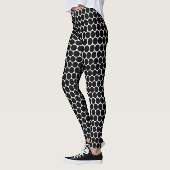 Leggings Impresionante cuadrícula de acero y negro (Izquierda)