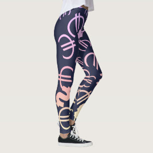 Leggings Impresionante dinero en euros lentes del patrón de