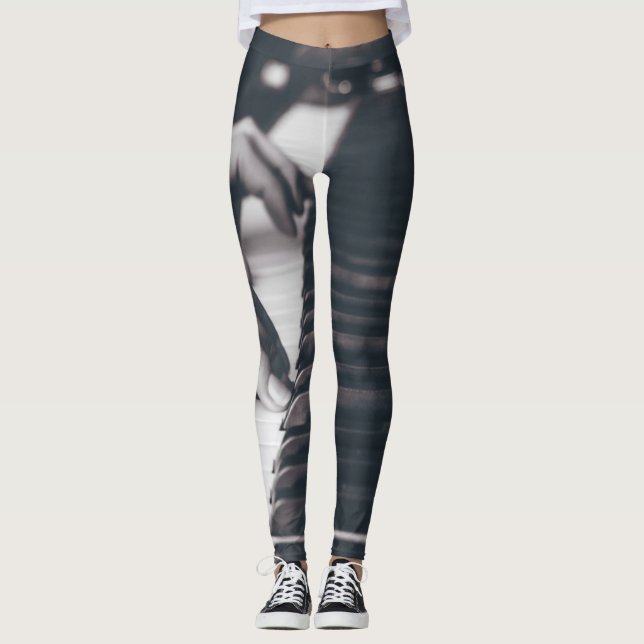 Leggings Impresionante diseño de piano (Anverso)