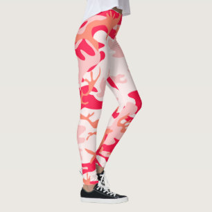 Leggings Impresionante para el patrón de camuflaje rosa esp