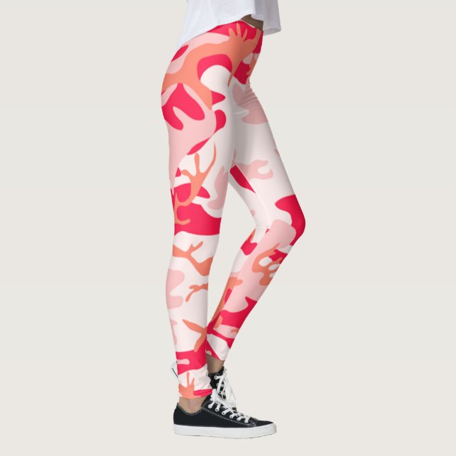 Leggings Impresionante para el patrón de camuflaje rosa esp (Derecha)