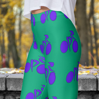 Leggings Impresionante patrón de ciclismo de mujeres azul v