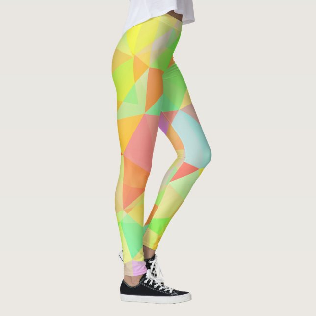 Leggings Impresionante patrón geométrico moderno multicolor (Derecha)