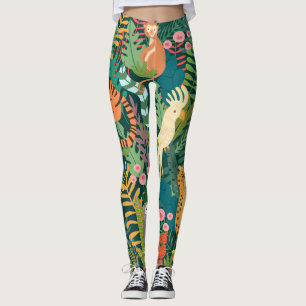Leggings Impresionante patrón tropical l Animales silvestre