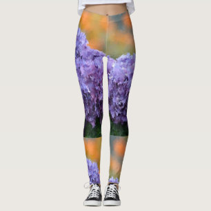 Leggings Impresionantes Hydrangeas Púrpura