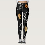 Leggings Impresiones de pie de perro Mascota<br><div class="desc">Representar a tu amigo divertido en estas piernas de pie de perro. Grandes leggings para "caminar perro" o pantalones de entrenamiento. Un regalo perfecto para el amante del perro.</div>