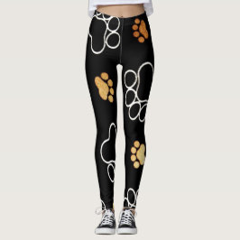 Leggings Impresiones de pie de perro Mascota