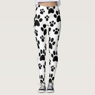 Leggings Impresiones de pintura de animales de perro negro