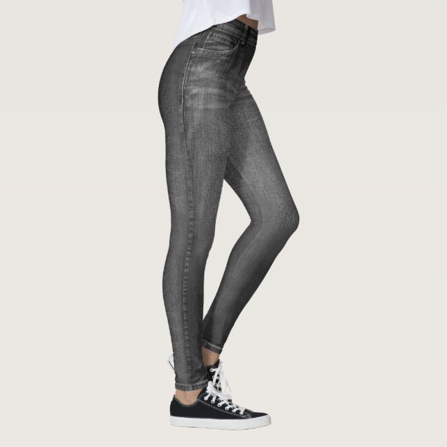 Leggings Impresos De Gris Wash Jean (Derecha)