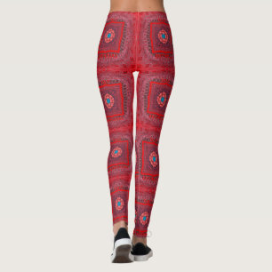 Leggings Imprimir arte de patrón tribal étnico sindhi
