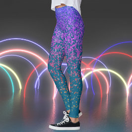 Leggings Imprimir pecas verdes azules