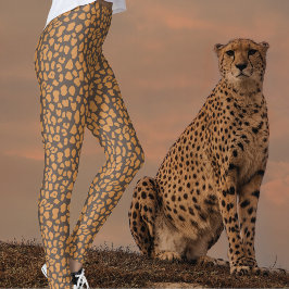 Leggings Imprimir tigre marrón