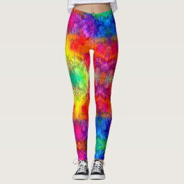 Leggings [Incendio y hielo] Brillante negrita Tejido de arc