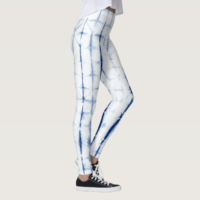 Leggings Indigo Dye Blue Itajime Shibori  (Derecha)