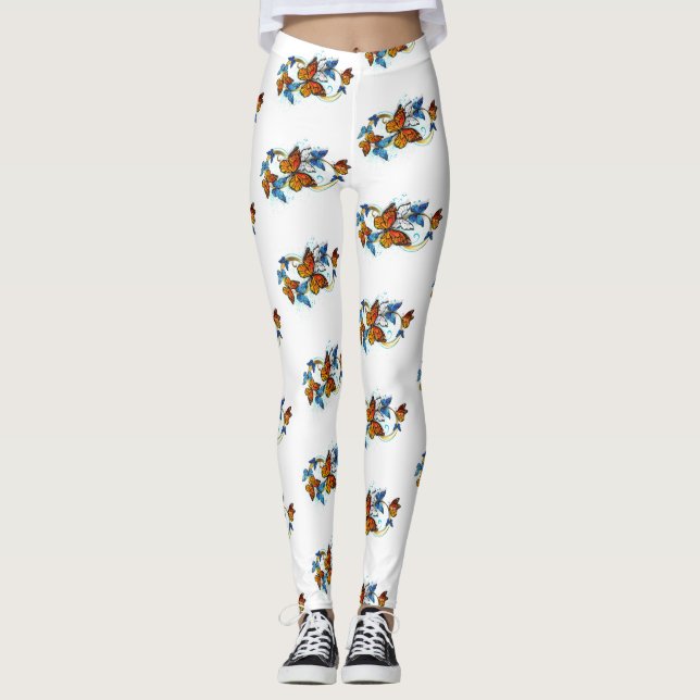 Leggings Infinidad de Mariposas Monarca (Anverso)