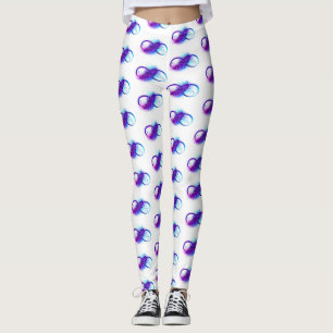 Leggings Infinito con pluma púrpura