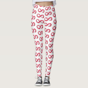 Leggings Infinito con vino Rojo