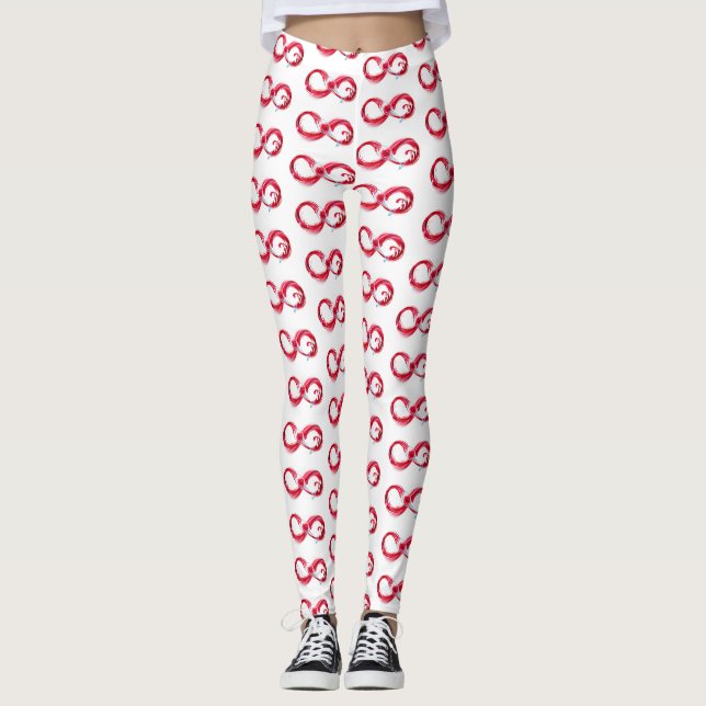 Leggings Infinito con vino Rojo (Anverso)