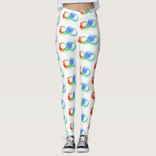Leggings Infinity with Rainbow Jellyfish