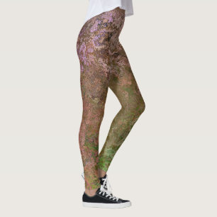 Leggings Inscripción De La Naturaleza Abstracto De La Tinta