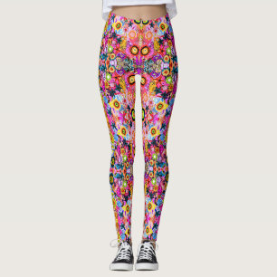 Leggings Insectos abstractos de naturaleza coloridos lindos