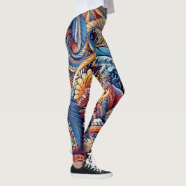Leggings inspirado en la cultura samoana, polinesia