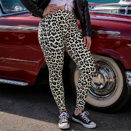 Leggings Inspirado en la impresión de leopardo de nieve pun