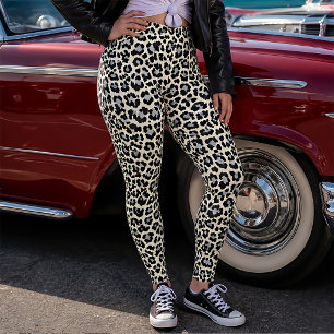 Leggings Inspirado en la impresión de leopardo de nieve pun