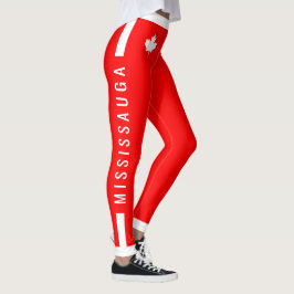 Leggings Instructor de MISSISSAUGA Maple canadiense en rojo
