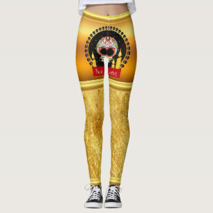 Leggings Intimidación bloodcurdling del cráneo del azúcar y