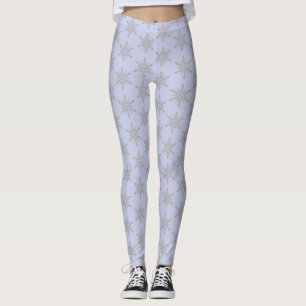 Leggings Invierno Azul Gris Snowflake