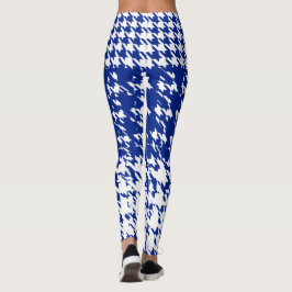 Leggings Invierno blanco azul Houndstooth de Suecia