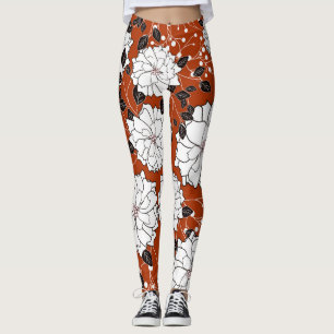 Leggings Invitación floral: Boda abstracto