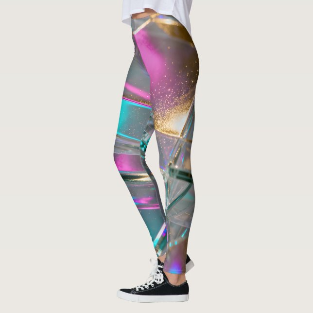 Leggings Iridescent Rainbow  - Holographic Glitter  (Izquierda)