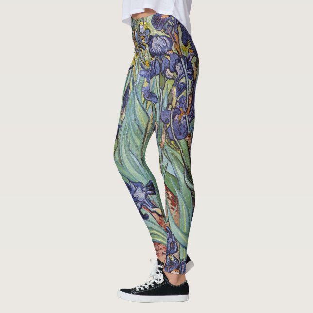 Leggings Iris de Van Gogh Pintura Impresionista (Izquierda)