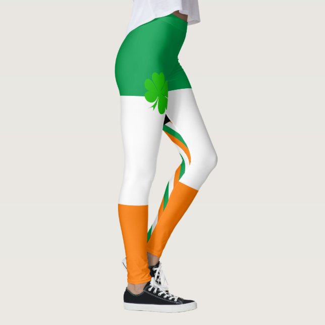 Leggings Irlanda y Shamrock, moda y deportes de bandera irl (Derecha)