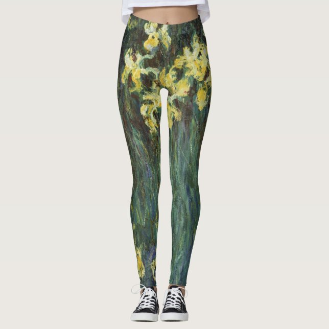 Leggings Irritos amarillos de Claude Monet, Bella Artes de  (Anverso)