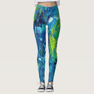 Leggings Isla Tropical Mar Azul Verde YOGA PANTALLA