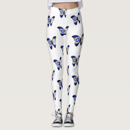 Leggings Israel Flag Butterfly