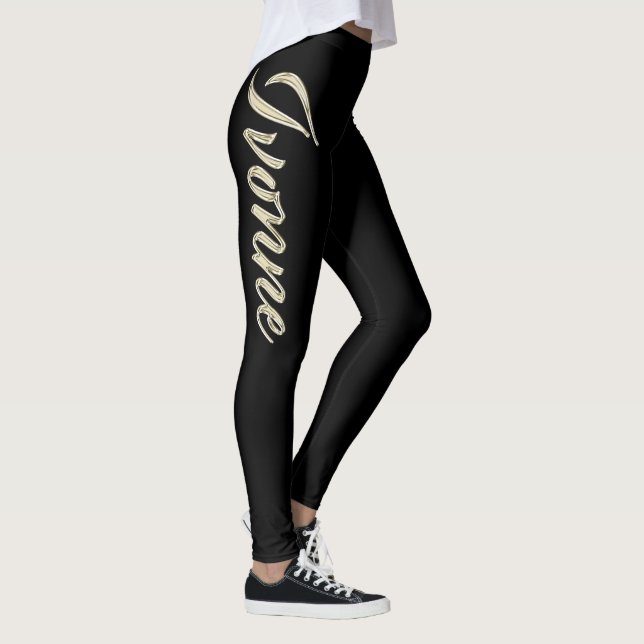 Leggings Ivonne white gold Handwriting Hose (Derecha)