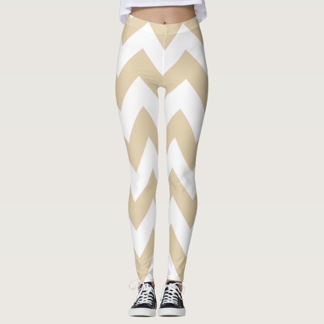 Leggings Ivory Neutral Chevrons (Anverso)