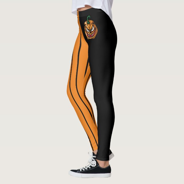 Leggings Jack-O-Lantern de Halloween (Izquierda)