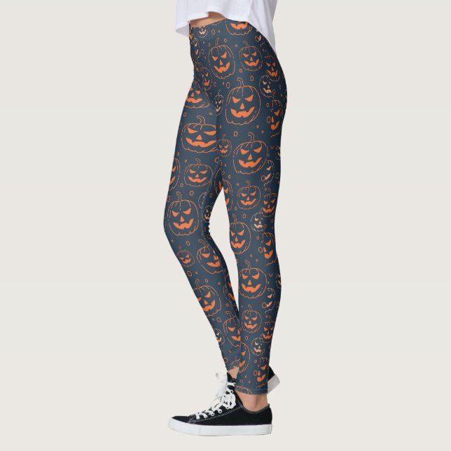 Leggings Jack-o-Lantern de Halloween (Izquierda)