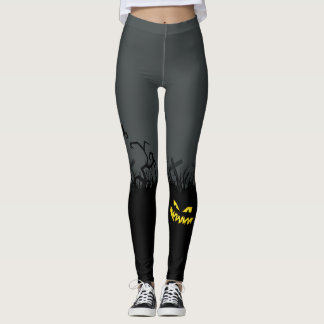 Leggings Jack-O-Lantern, un cementerio espeluznante de Hall