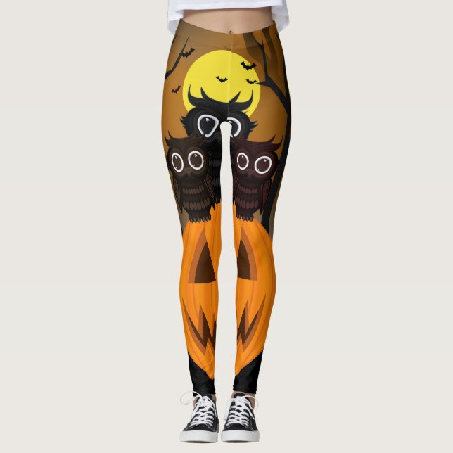 Leggings Jack O lantern y Owls (Anverso)