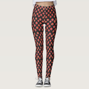 Leggings Jack-o-Lanterns de Halloween en negro