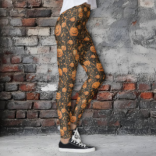 Leggings Jack-o-Lanterns en la Vine Halloween