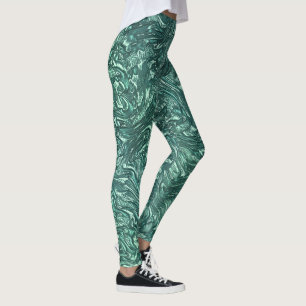 Leggings Jade texturizado y tonos verdes de cisne