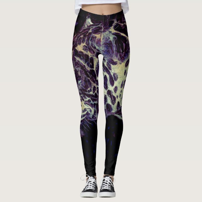 Leggings Jaguar moderno morado (Anverso)